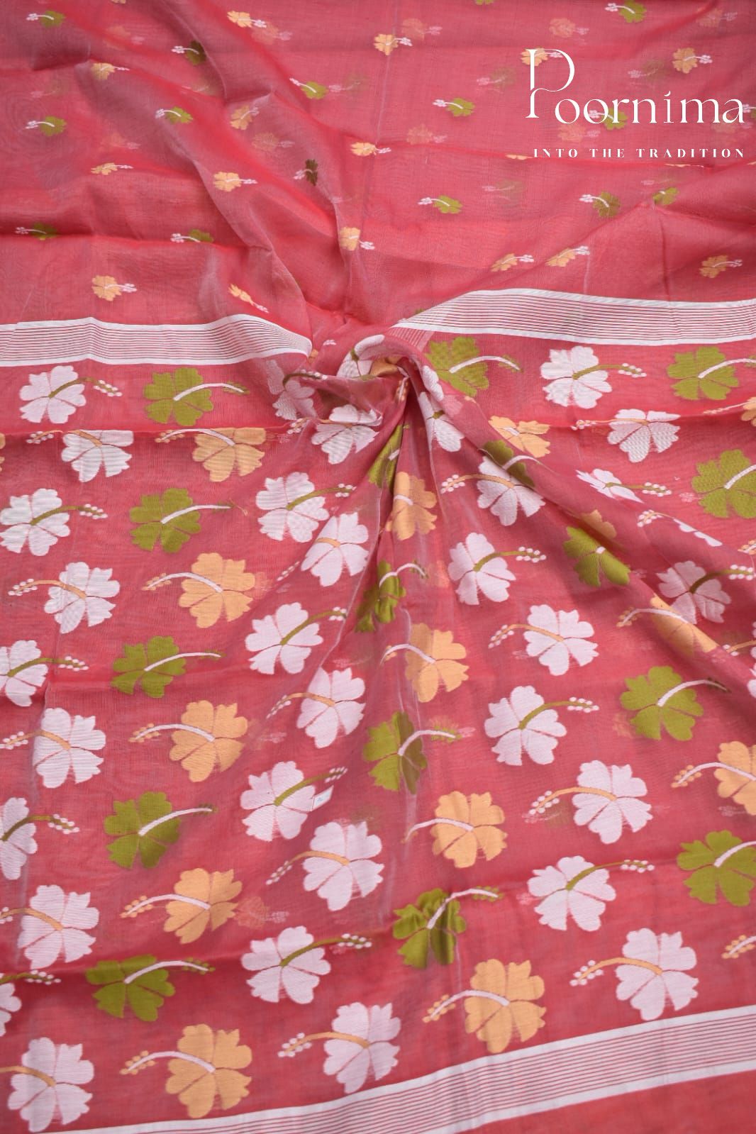 INDIAN RED- JAMDANI SAREE