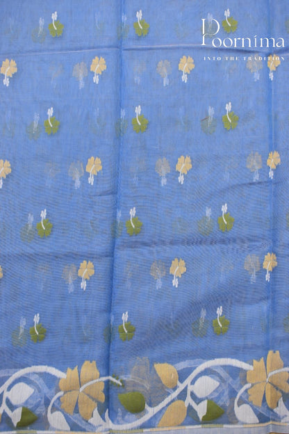 BLUE- JAMDANI SAREE