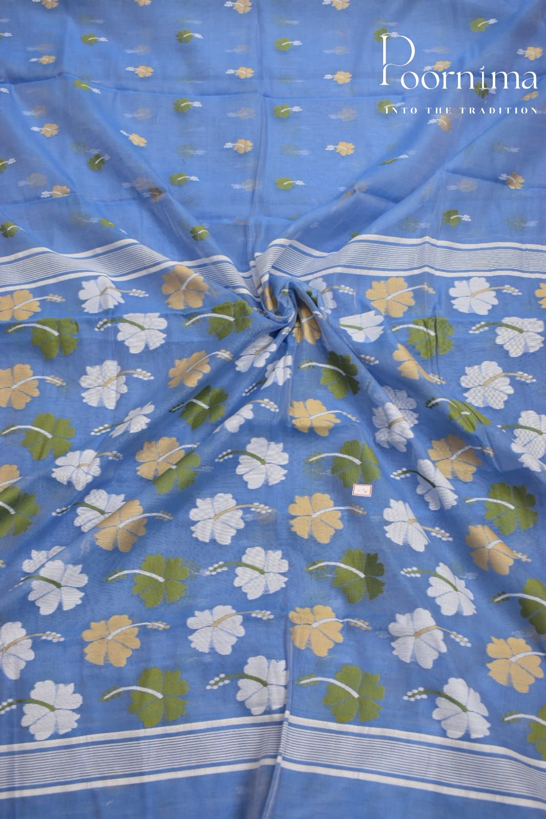 BLUE- JAMDANI SAREE