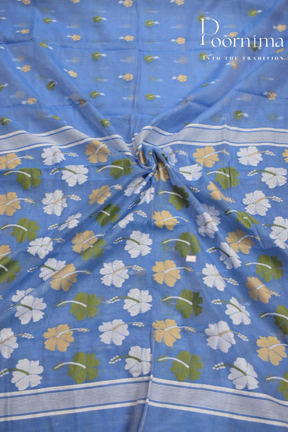 BLUE- JAMDANI SAREE