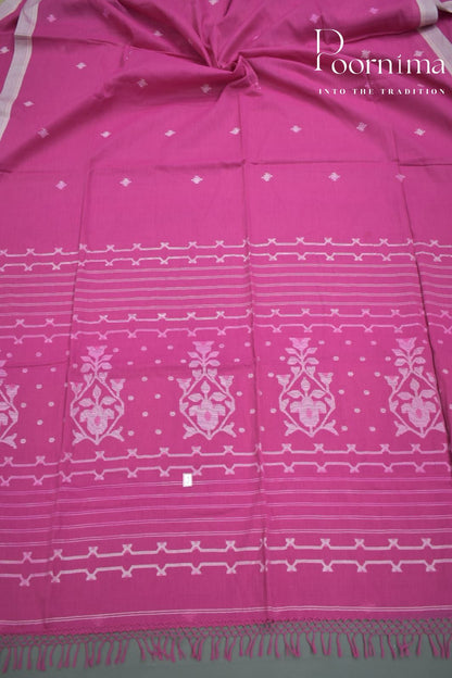 PINK- PURE JAMDANI SAREE