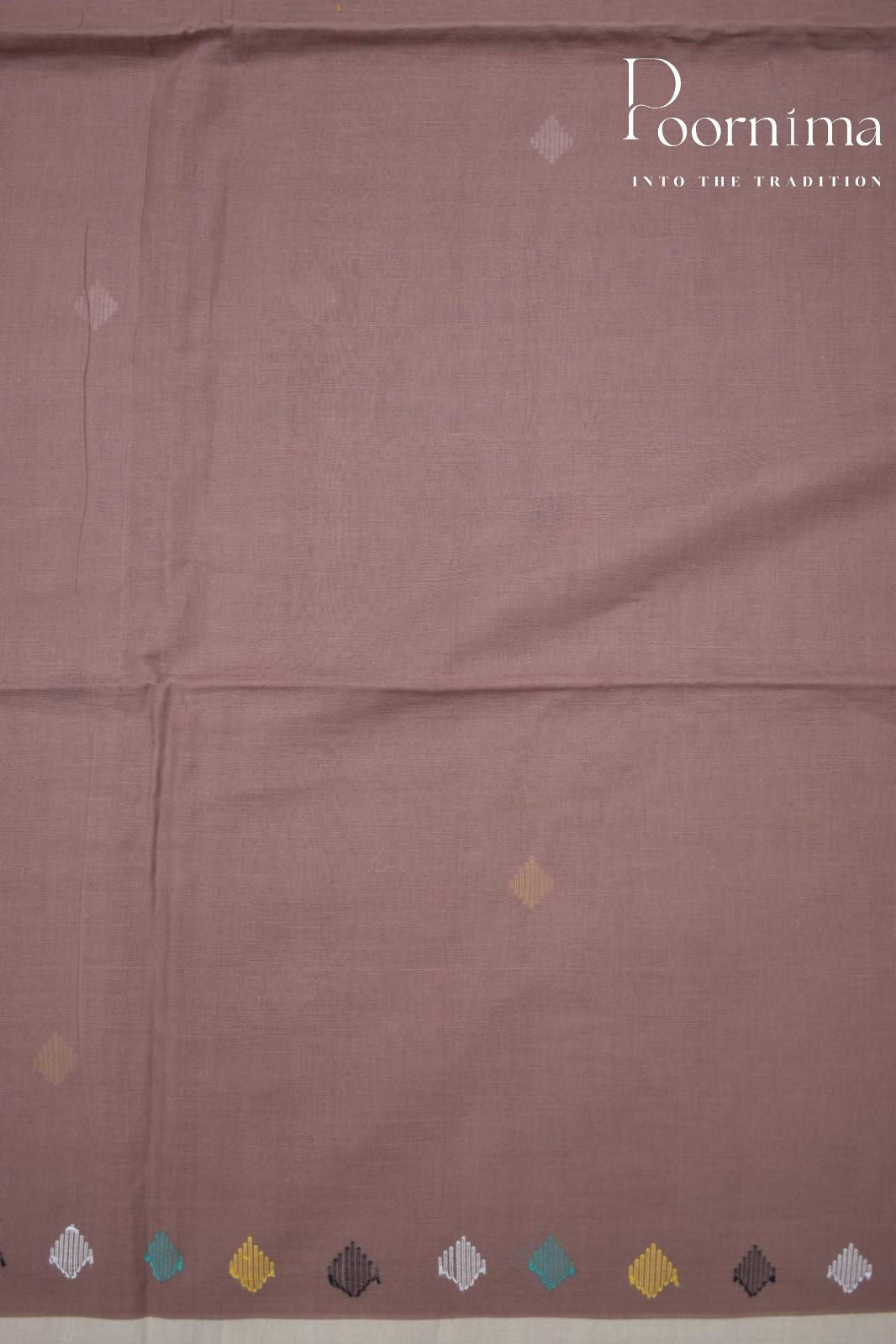 BROWN-  PURE JAMDANI SAREE