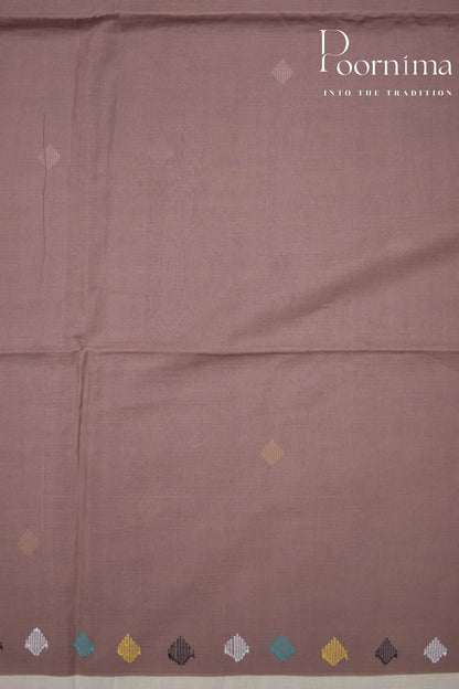 BROWN-  PURE JAMDANI SAREE