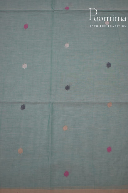 SEA GREEN- PURE JAMDANI SAREE