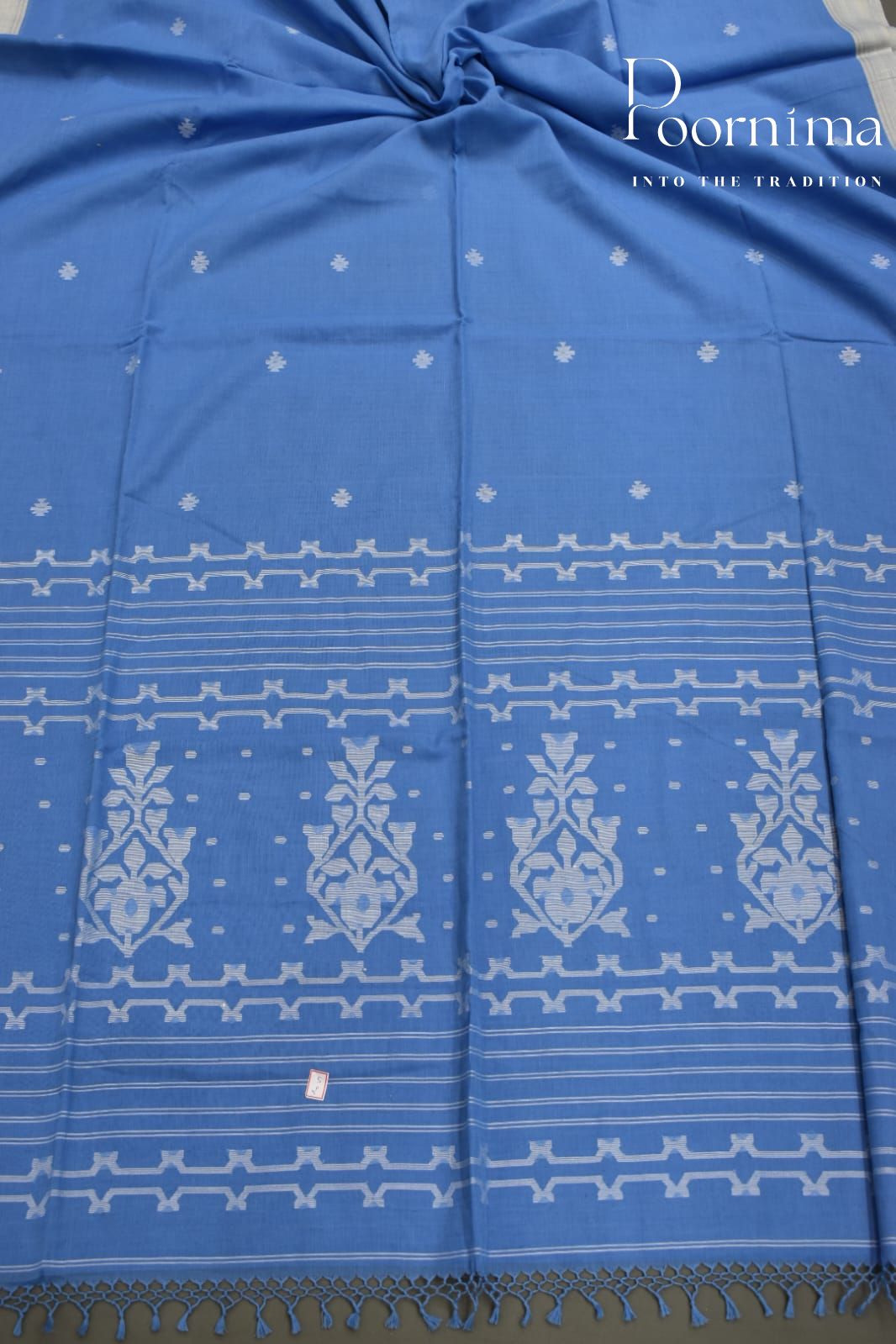 SKY BLUE- PURE JAMDANI SAREE