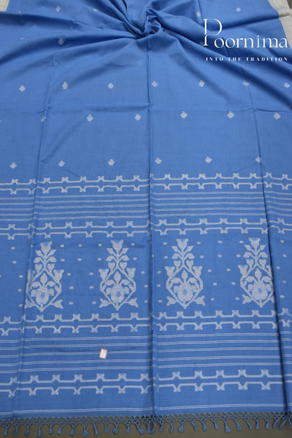 SKY BLUE- PURE JAMDANI SAREE