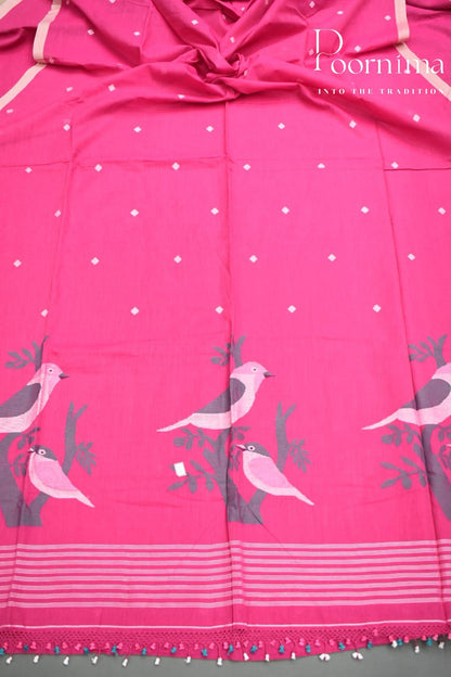 PINK- PURE JAMDANI SAREE