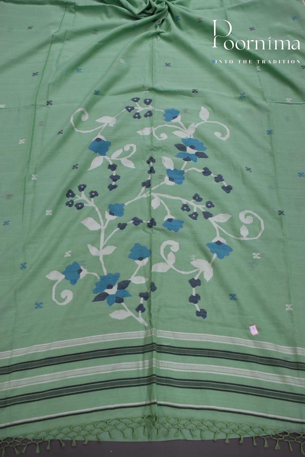 LIGHT GREEN- PURE JAMDANI SAREE