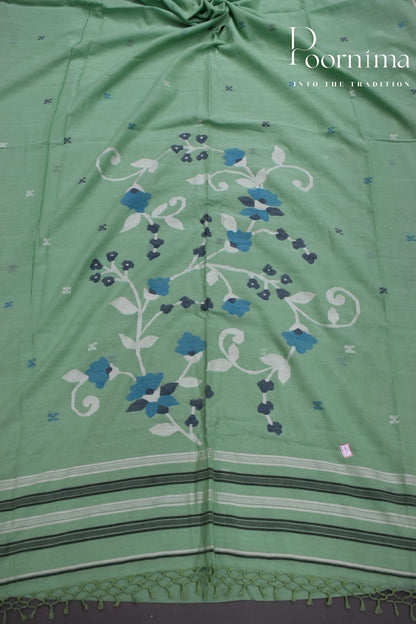 LIGHT GREEN- PURE JAMDANI SAREE