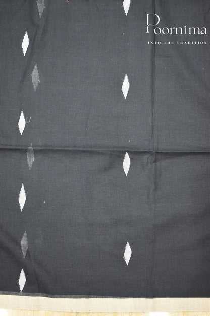 BLACK- PURE JAMDANI SAREE