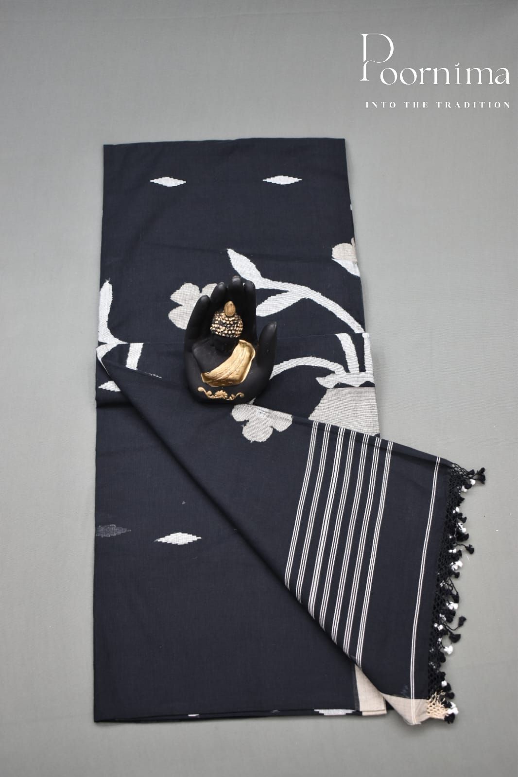 BLACK- PURE JAMDANI SAREE