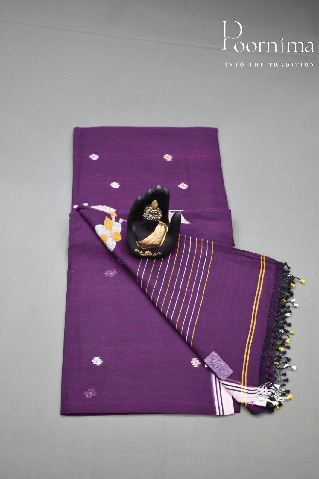 DARK PURPLE- PURE JAMDANI SAREE