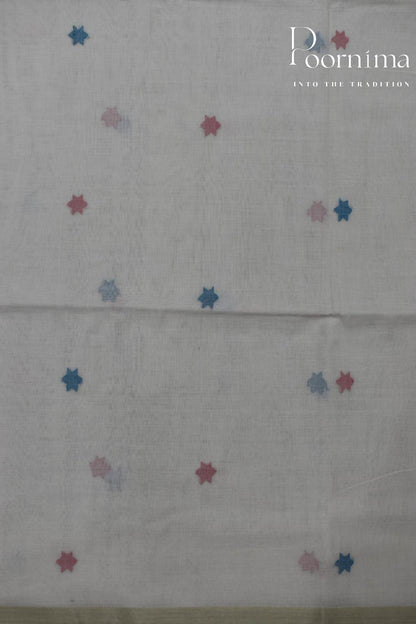 WHITE - PURE JAMDANI SAREE