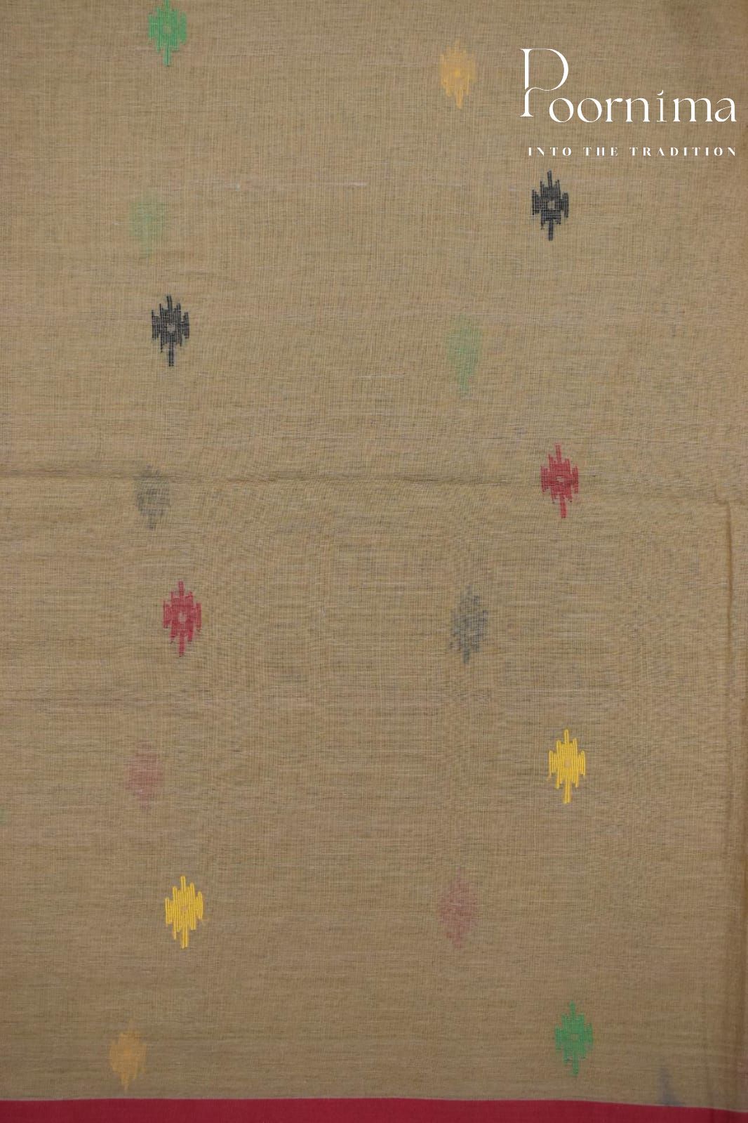 CHINNAMON BROWN- PURE JAMDANI SAREE