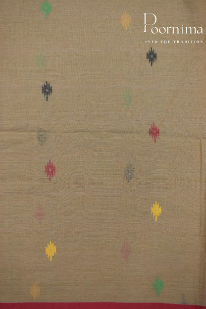 CHINNAMON BROWN- PURE JAMDANI SAREE