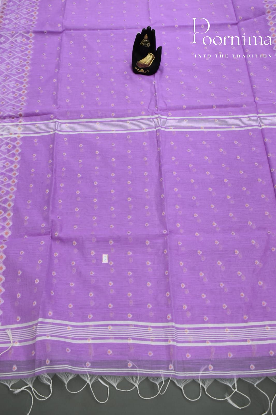 PURPLE- HANDLOOM SICO JAMDANI SAREE