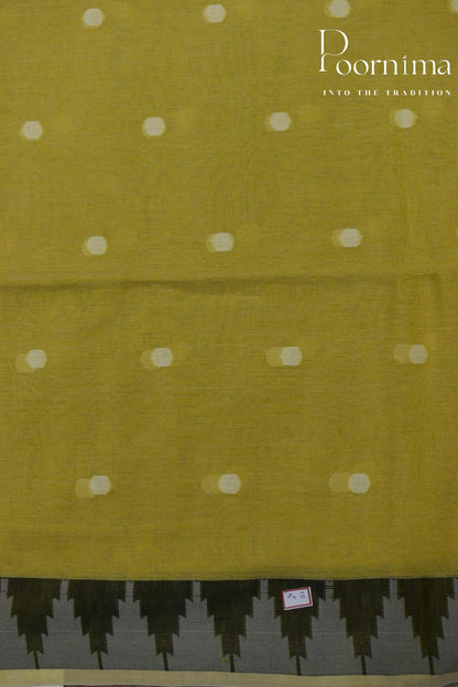 YELLOW- LINEN FANCY SAREE