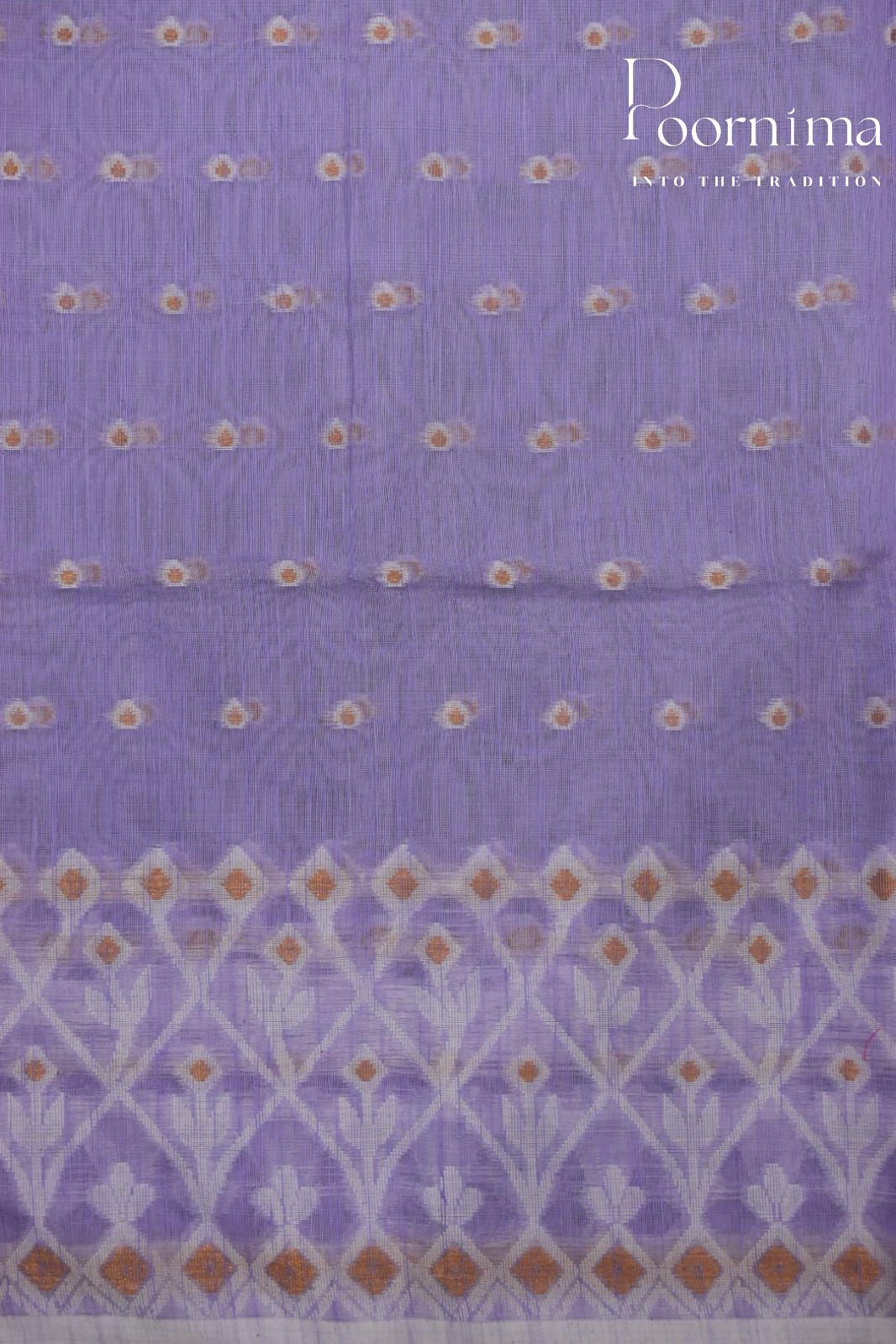 LIGHT PURPLE- HANDLOOM SICO JAMDANI SAREE