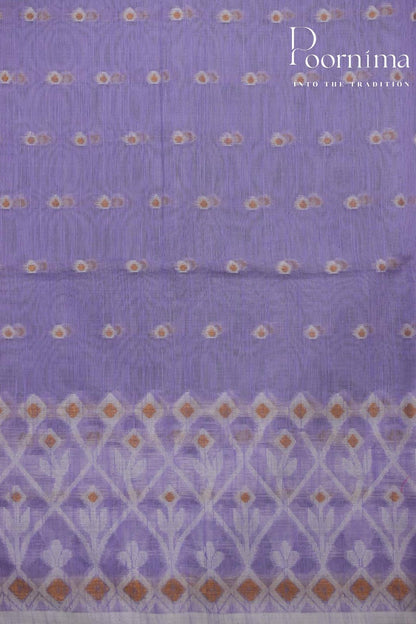 LIGHT PURPLE- HANDLOOM SICO JAMDANI SAREE