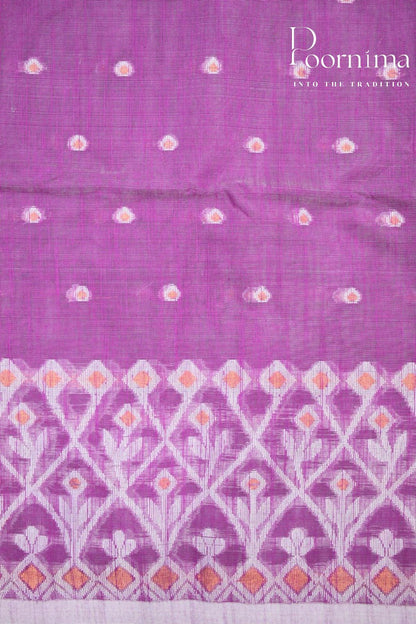 MAGENTA- HANDLOOM SICO JAMDANI SAREE