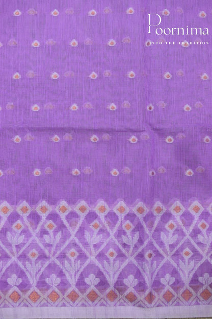 PURPLE- HANDLOOM SICO JAMDANI SAREE