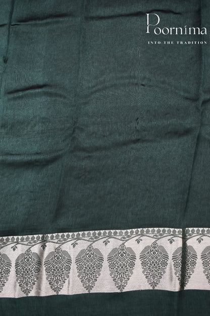WATER BLUE- PURE BANARASI APPLIQUE WORK SAREE