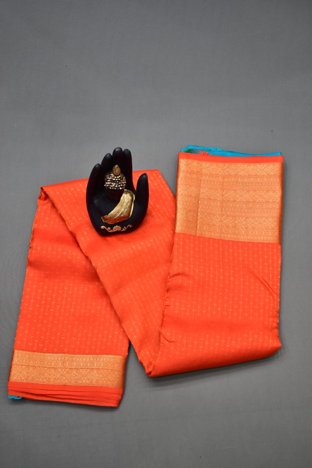 ORANGE- PURE KANJEEVARAM ARNI SILK SAREE