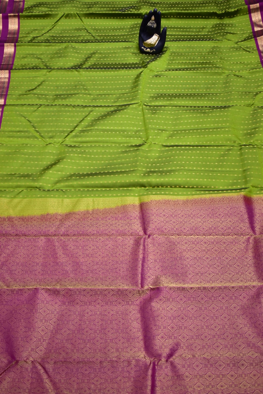 PARROT GREEN- PURE KANJEEVARAM ARNI SILK SAREE