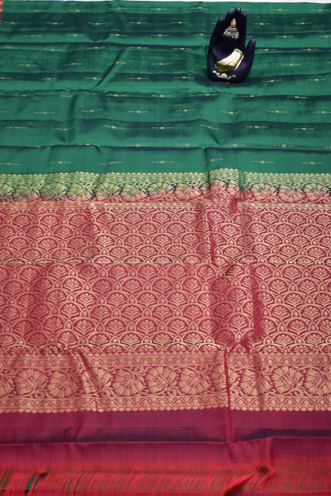 DARK GREEN- PURE KANJEEVARAM ARNI SILK SAREE