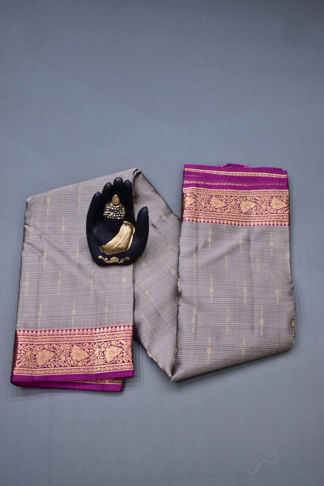 GREY- PURE KANJEEVARAM ARNI SILK SAREE