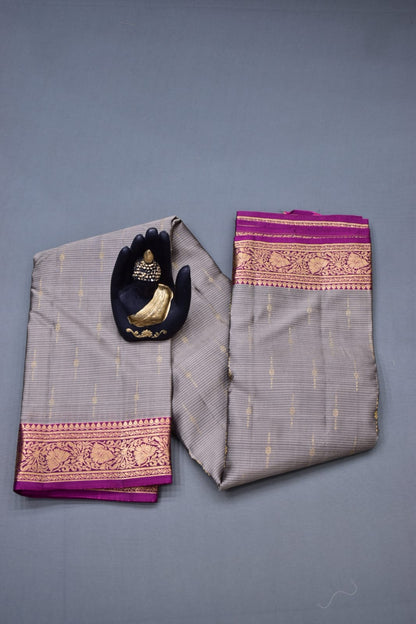 GREY- PURE KANJEEVARAM ARNI SILK SAREE