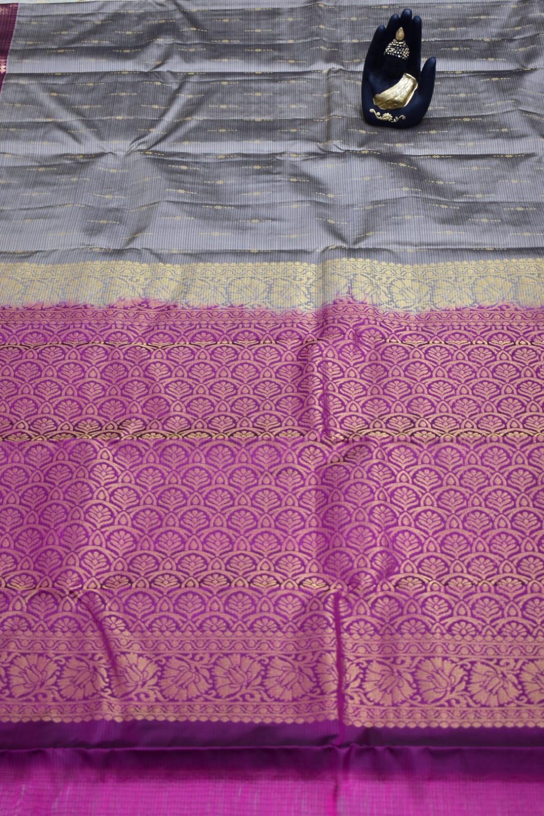 GREY- PURE KANJEEVARAM ARNI SILK SAREE
