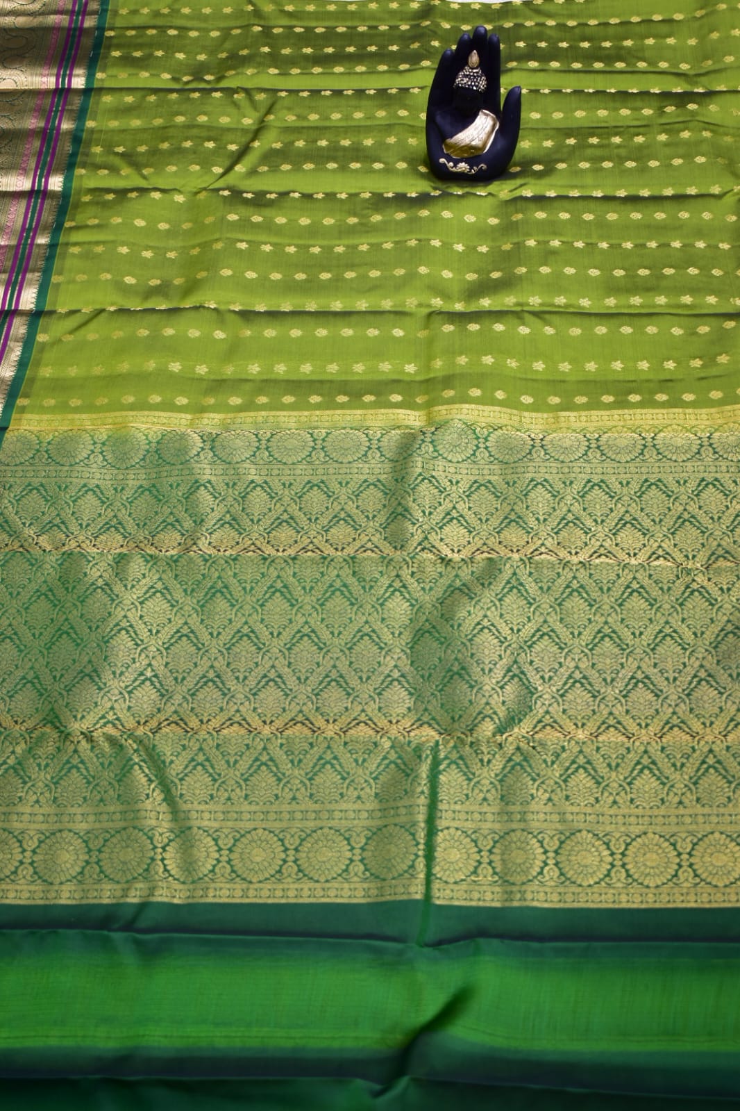 OLIVE GREEN- PURE KANJEEVARAM ARNI SILK SAREE