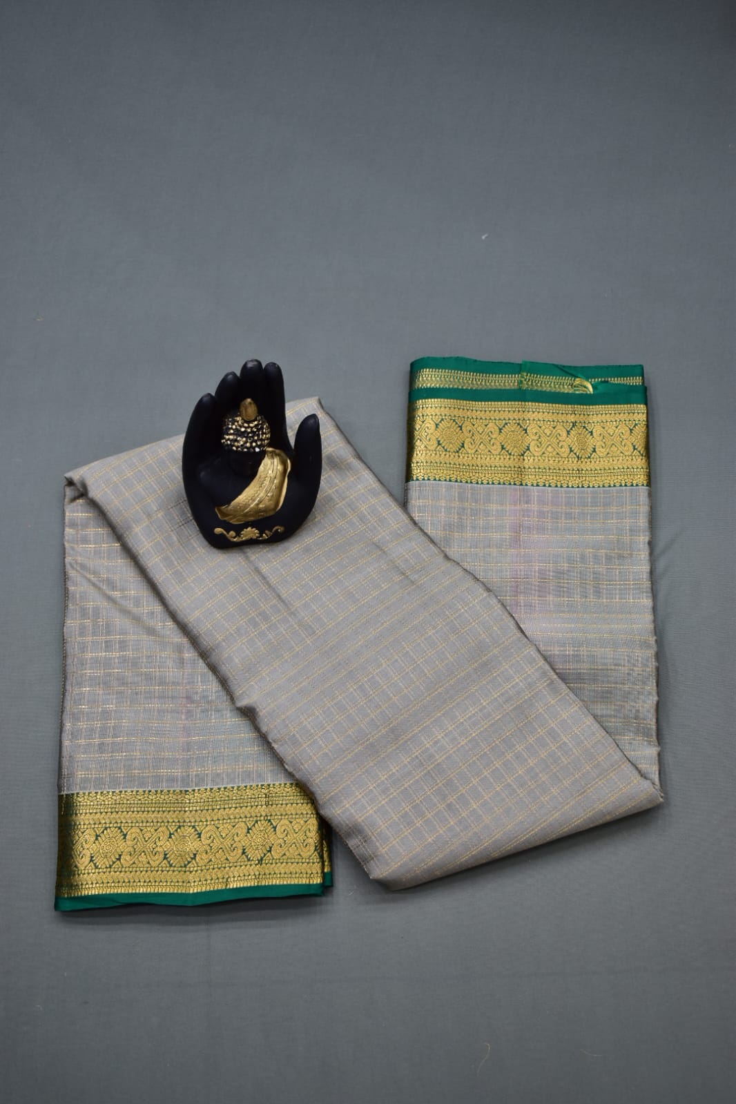 GREY- PURE KANJEEVARAM ARNI SILK SAREE