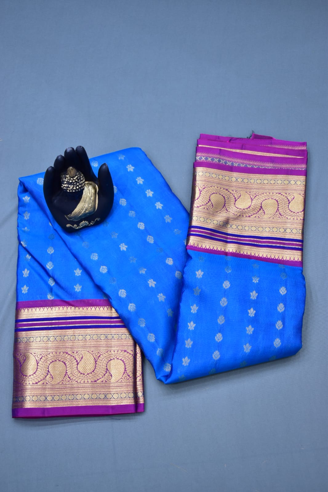 BLUE- PURE KANJEEVARAM ARNI SILK SAREE