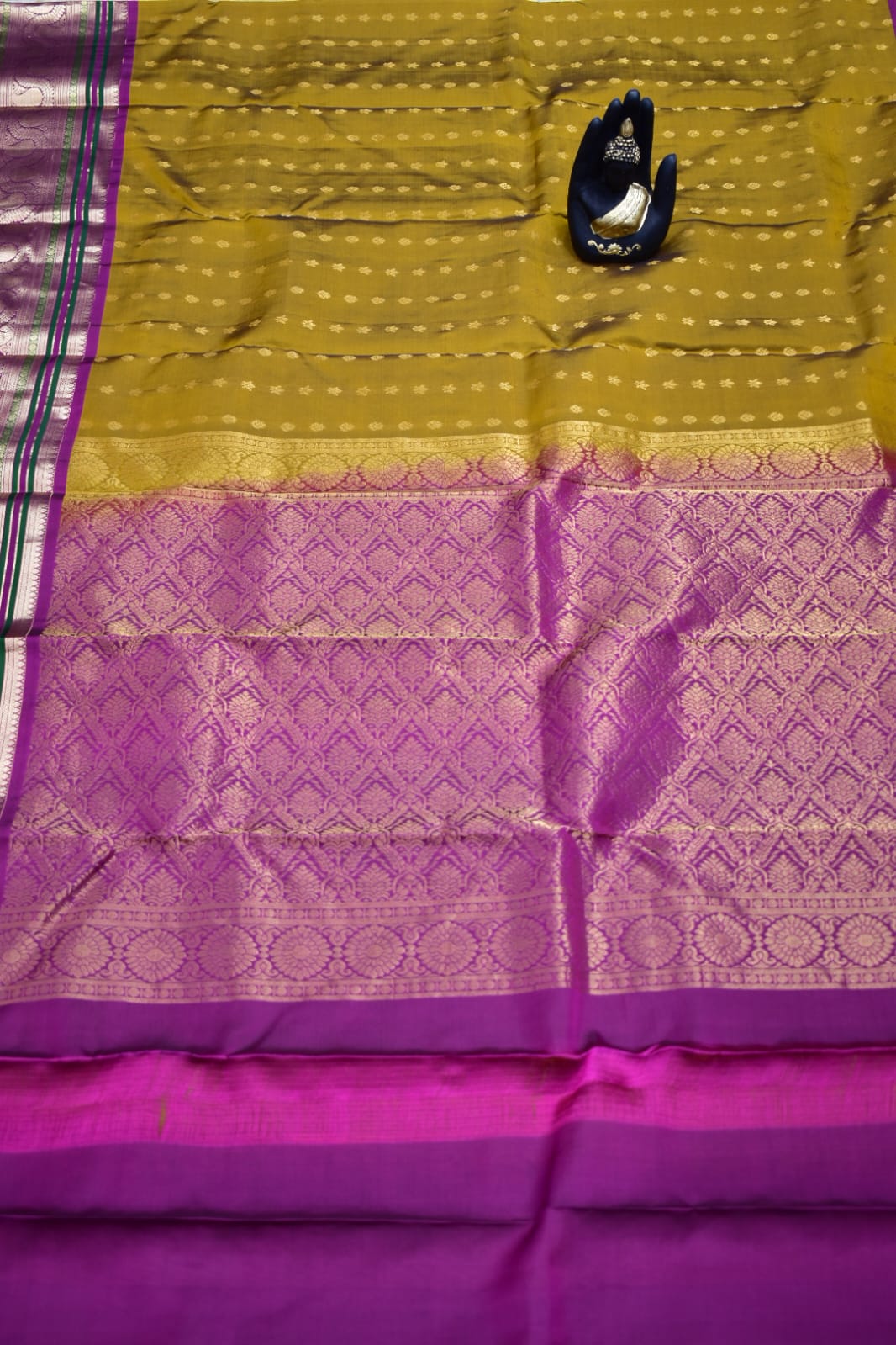 MEHANDI GREEN- PURE KANJEEVARAM ARNI SILK SAREE