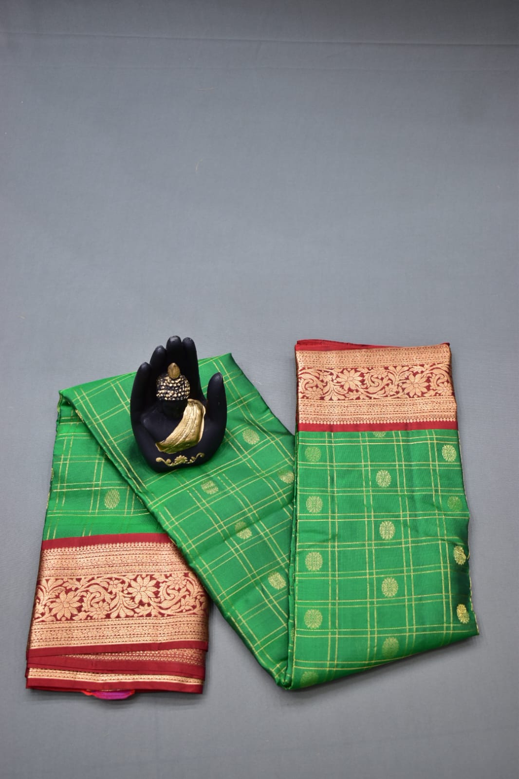 PARROT GREEN- PURE KANJEEVARAM ARNI SILK SAREE