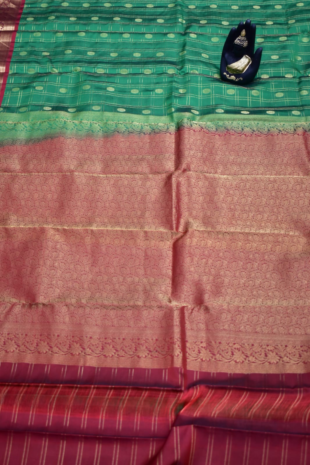 PARROT GREEN- PURE KANJEEVARAM ARNI SILK SAREE