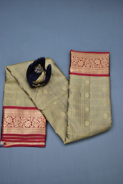 TORTILLA BROWN- PURE KANJEEVARAM ARNI SILK SAREE