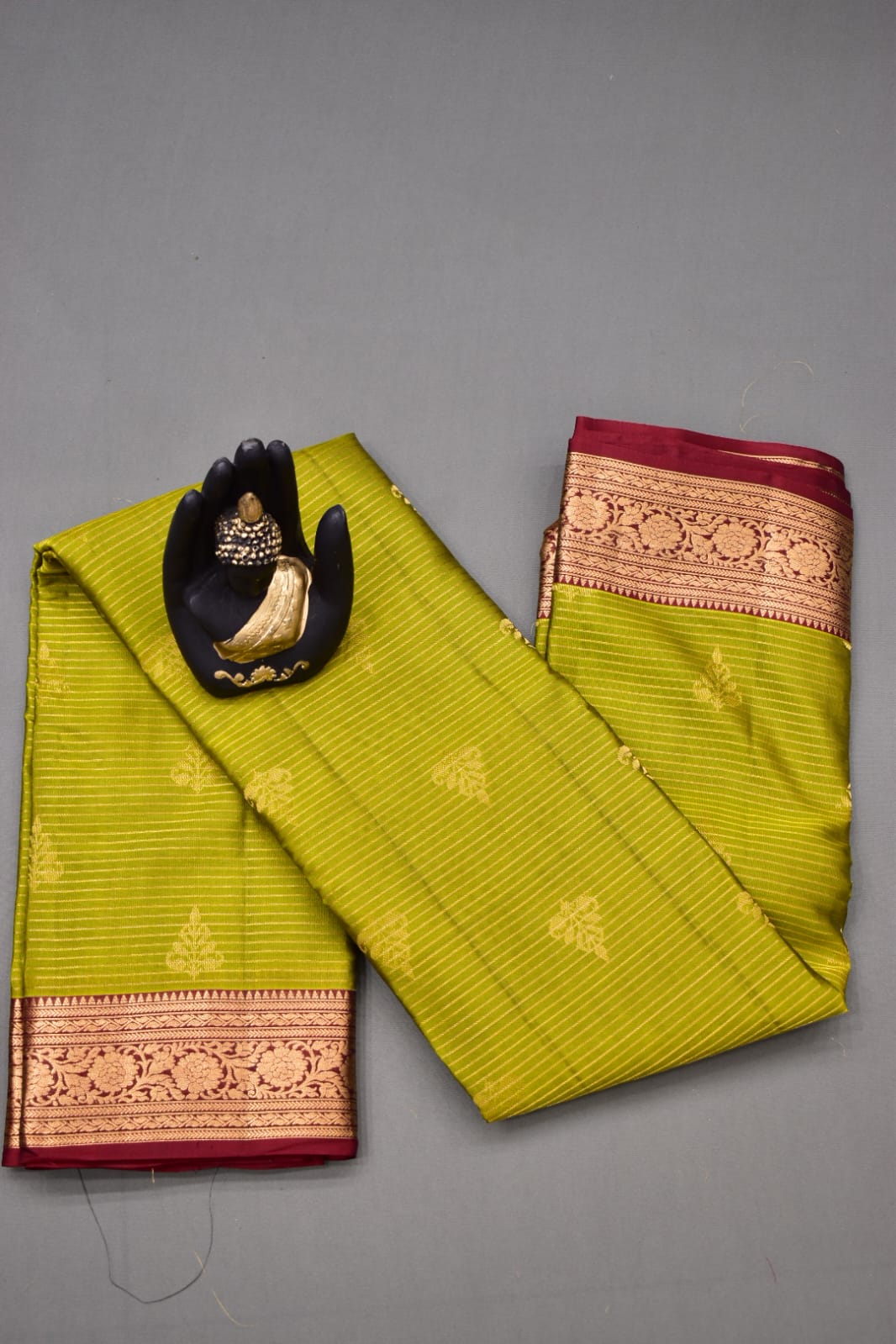 MEHANDI GREEN- PURE KANJEEVARAM ARNI SILK SAREE