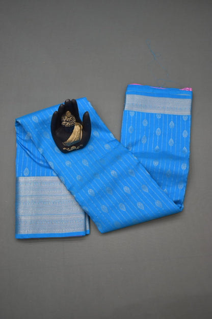SKY BLUE- PURE KANJEEVARAM ARNI SILK SAREE