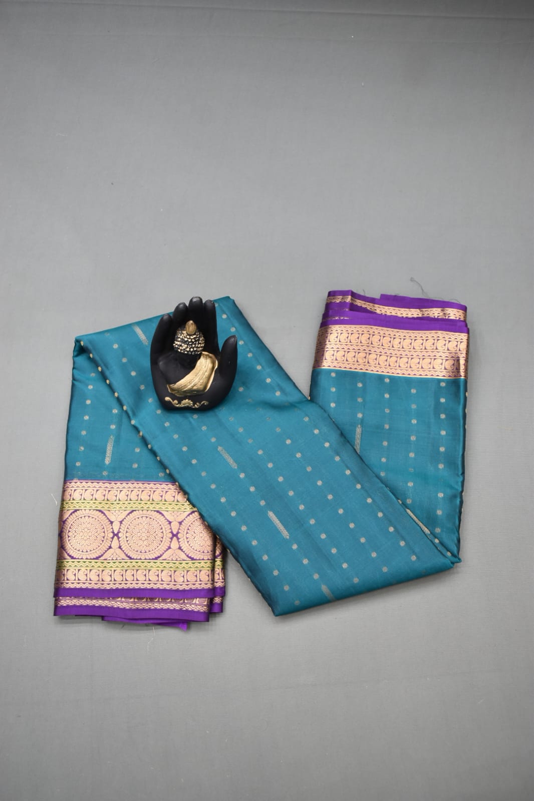 TEAL GREEN- PURE KANJEEVARAM ARNI SILK SAREE