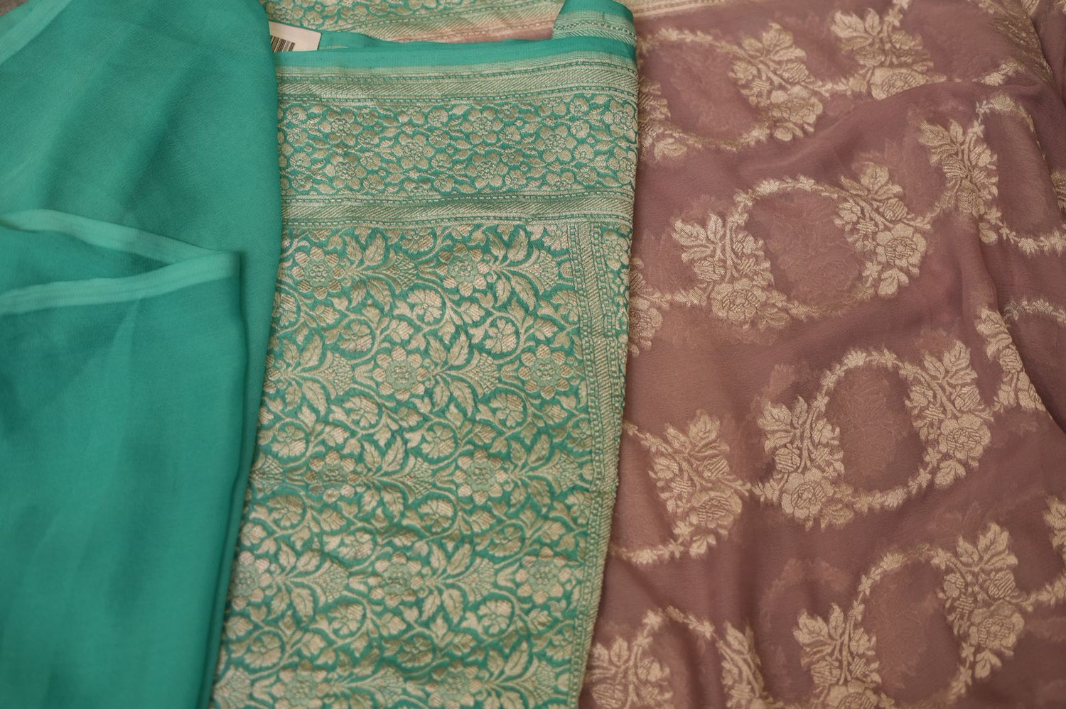 KHADDI GEORGETTE SAREE - ONION PINK