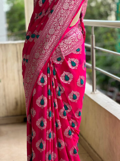 PURE BENARAS GEORGETTE SAREE
