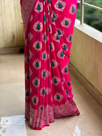 PURE BENARAS GEORGETTE SAREE