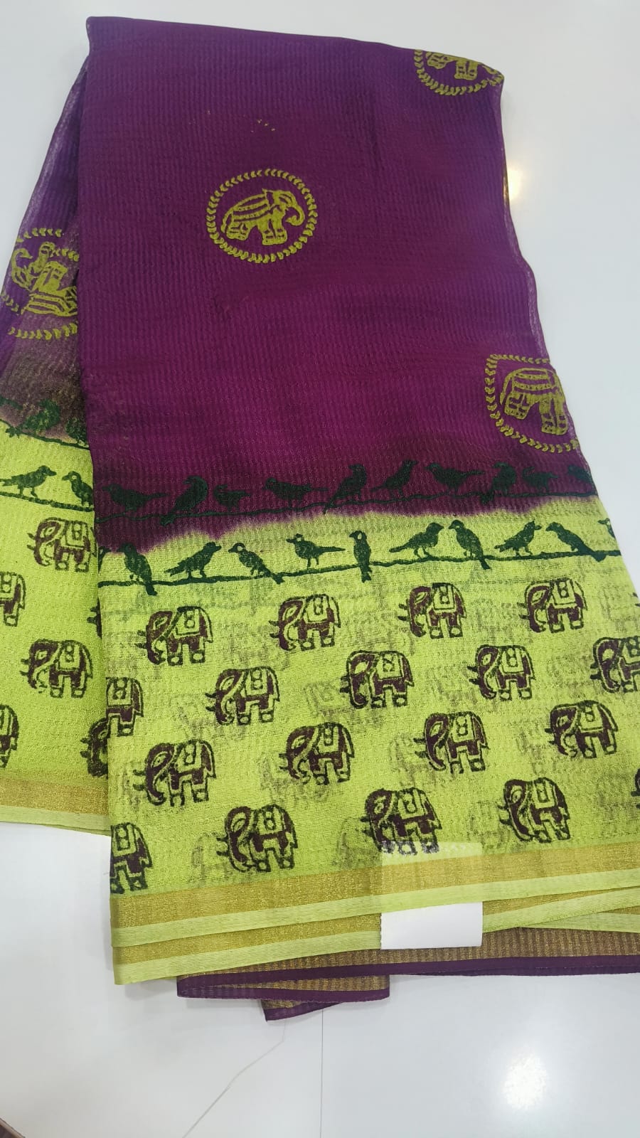 CHECKS GEORGETTE SAREE