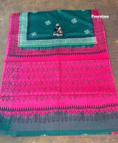 GREEN AND PINK MUNGA COTTON ALLOVER PRINTS