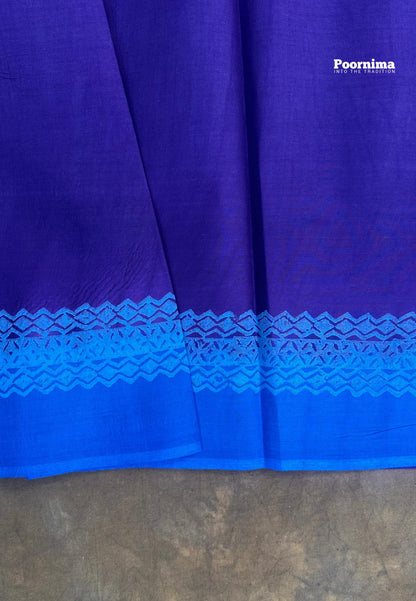 ROYAL BLUE AND VOILET COLUR COMBINATION MUNGFA CVOTTON