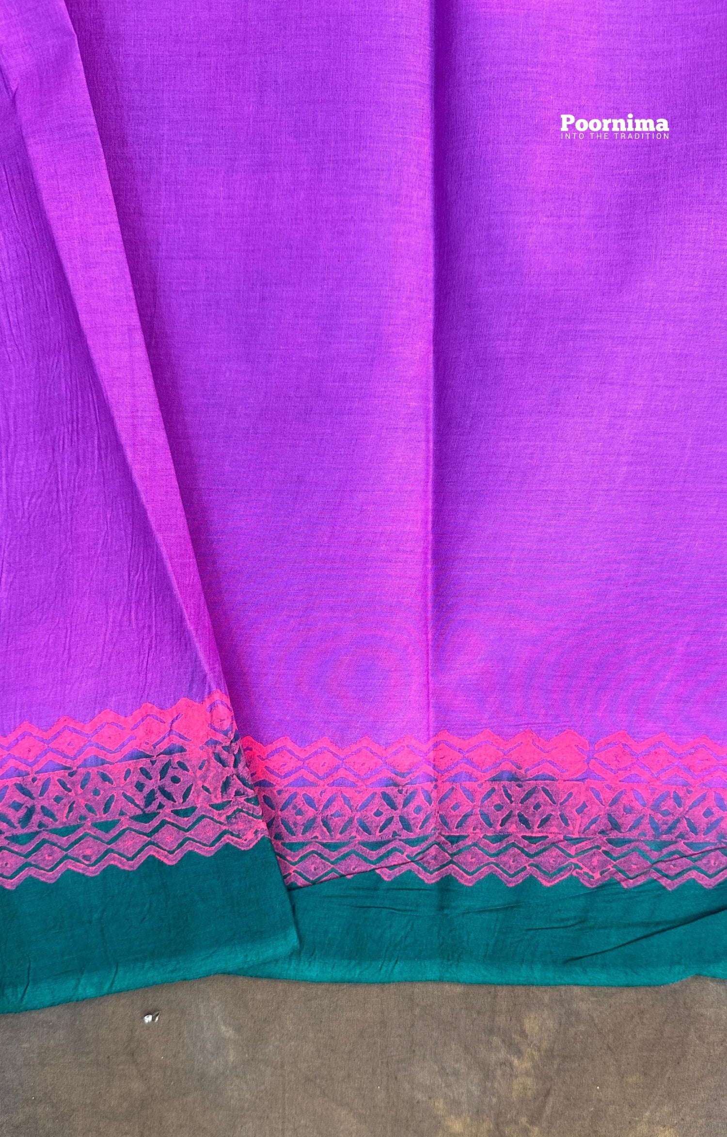 MUNGA COTTTON BOTTLE GREEN AND PURPLE COMBINATION ALL OVER PRINTS