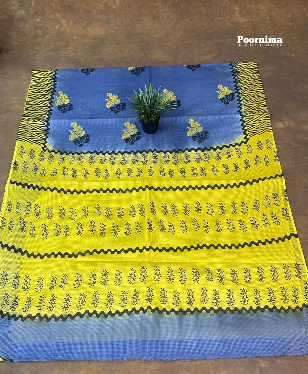 LIGHT BLUE AND YELLOW COLUR COMBINATION AND ALL OVER PRINTS MUNGA COTTON